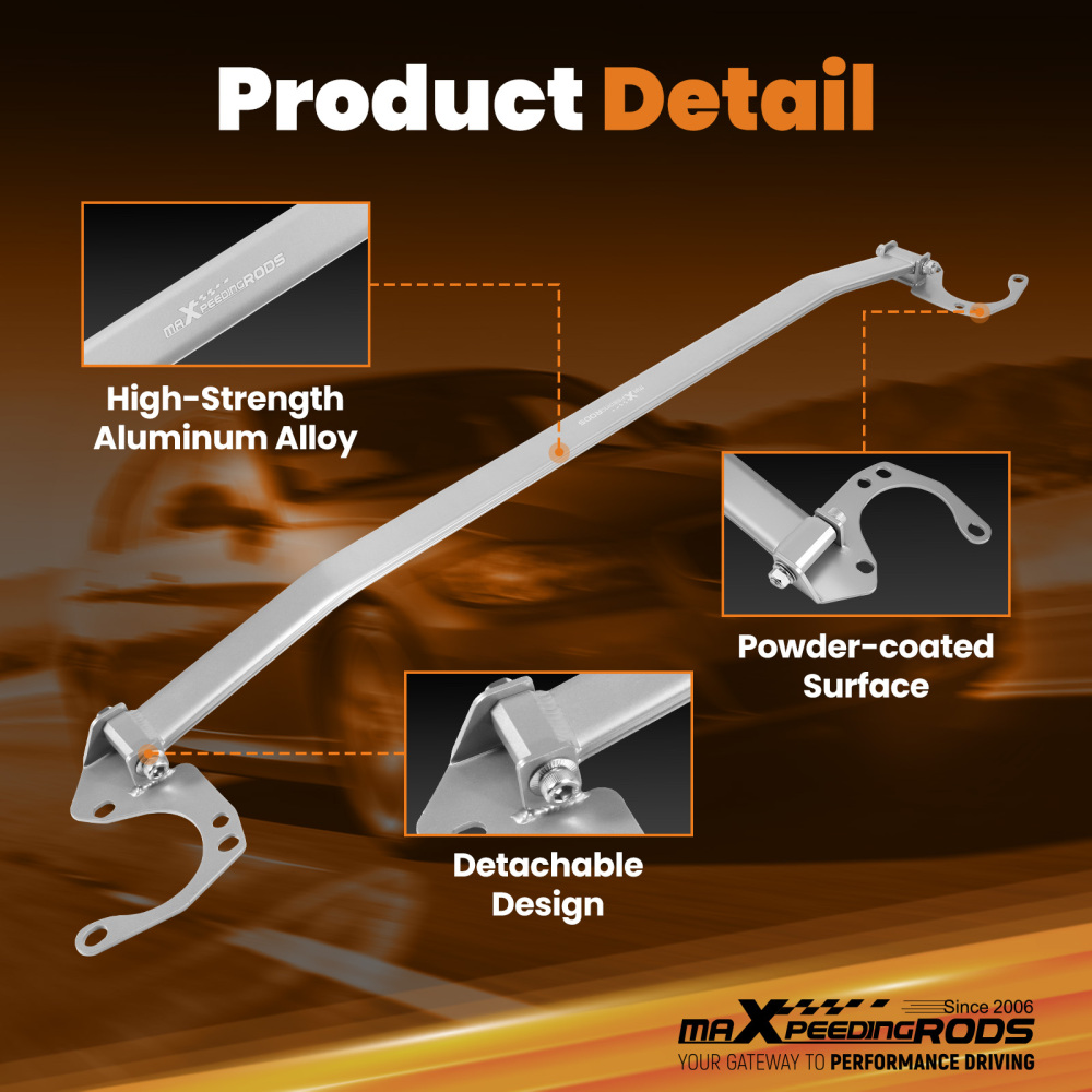 Front Upper Strut Bar Suspension Brace compatible for BMW 3-Series E90 E91 E92 E93 06-11