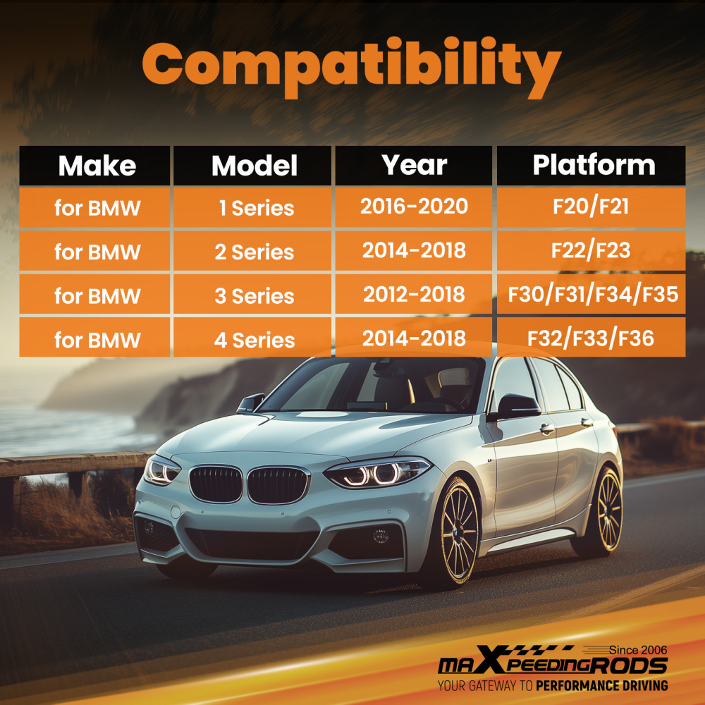 Front Upper Strut Bar Tower Brace compatible for BMW F30 F31 F34 F35 F20 F21 F32 F33 12-18