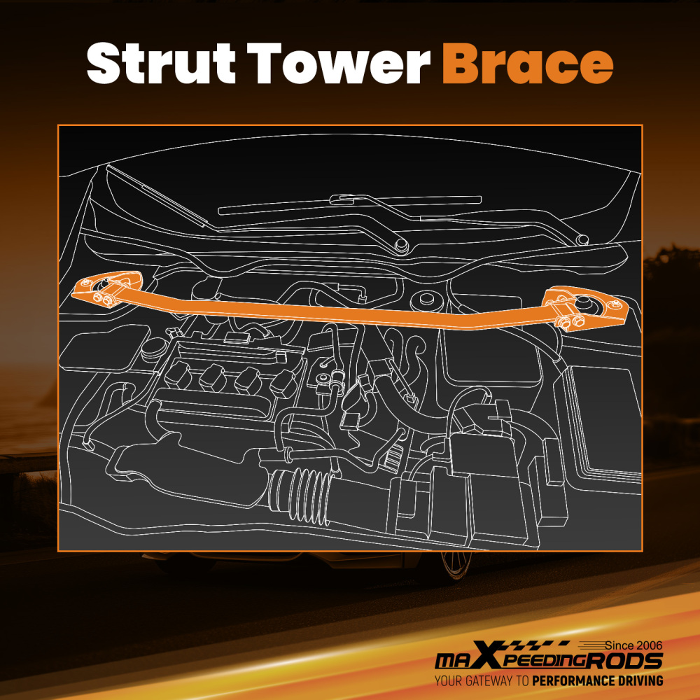 Front Upper Strut Bar Tower Brace compatible for BMW F30 F31 F34 F35 F20 F21 F32 F33 12-18