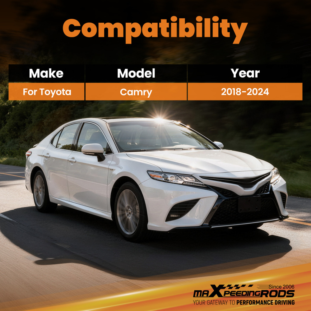 Front Upper Strut Tower Bar Engine Brace compatible for Toyota Camry Sedan 4-Door 2018-2024