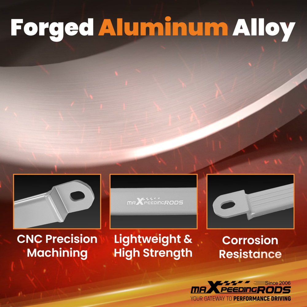 Rear Strut Bar Crossbars Trunk Shock Tower Brace compatible for Honda Civic 2006 2007-2011