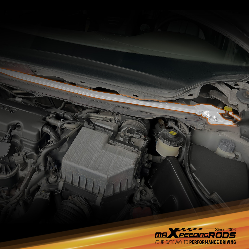 Adjustable Front Upper Strut Tower Bar Brace Support compatible for Honda Civic 2006-2011