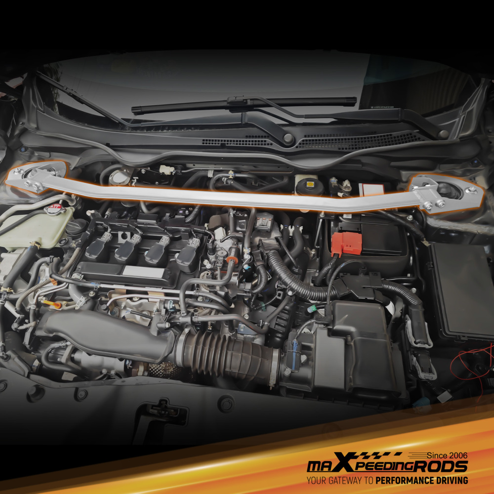 Aluminum Front Upper Suspension Strut Bar Tower Brace compatible for Honda Civic 2016-2020