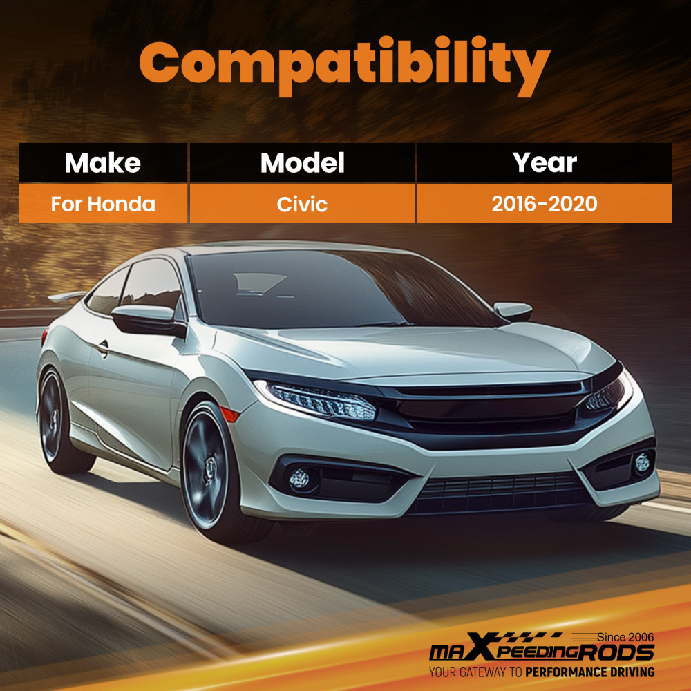 Aluminum Front Upper Suspension Strut Bar Tower Brace compatible for Honda Civic 2016-2020