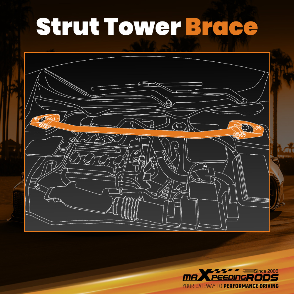 Front Upper Strut Bar Tower Brace compatible for Toyota Corolla Cross Frontlander 2019-2024