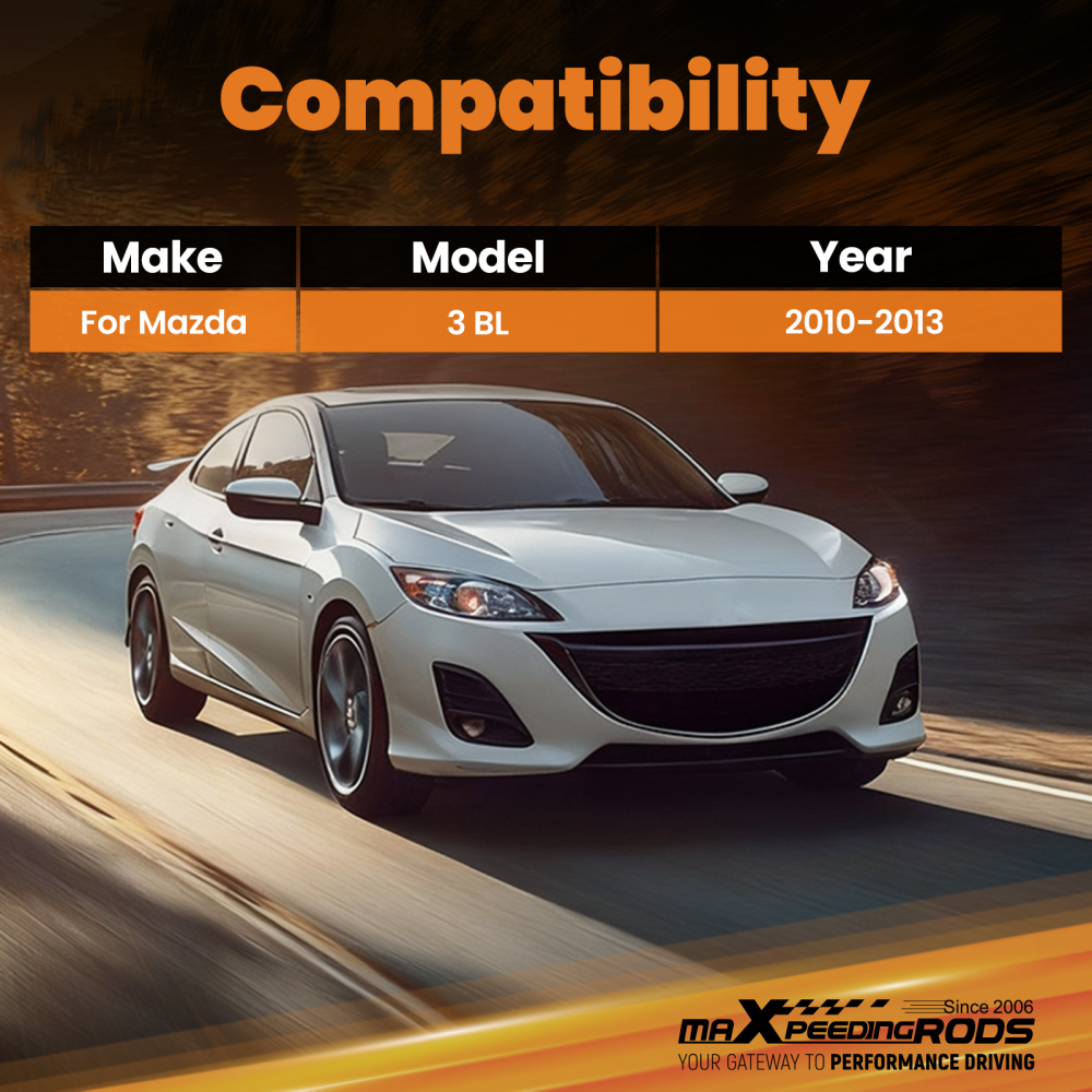 2 Points Front Upper Strut Bar Tower Brace compatible for Mazda 3 BL 2010 2011 2012 2013