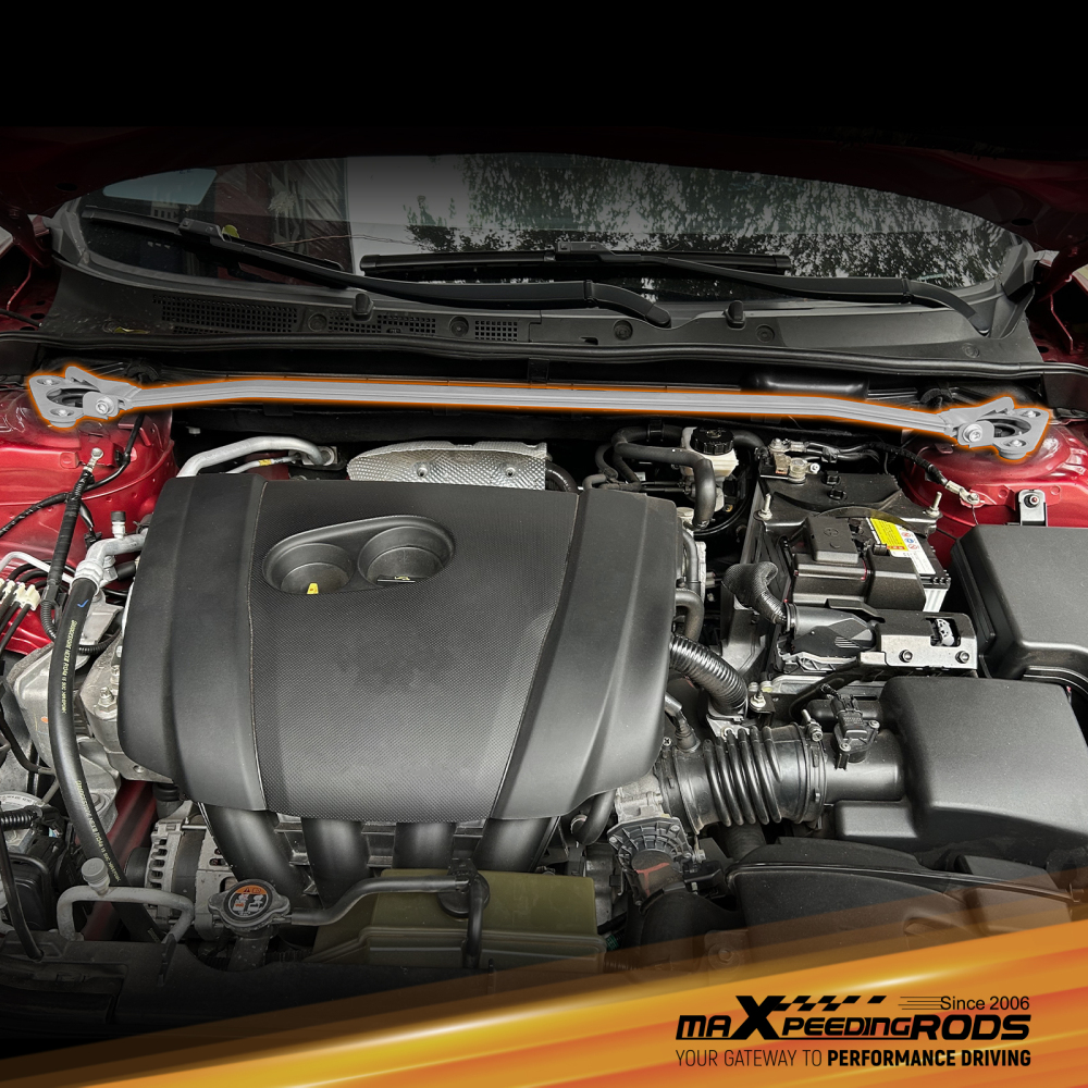 1pc Front Upper Strut Bar Tower Brace Support compatible for Mazda 3 BM BN 2014-2018