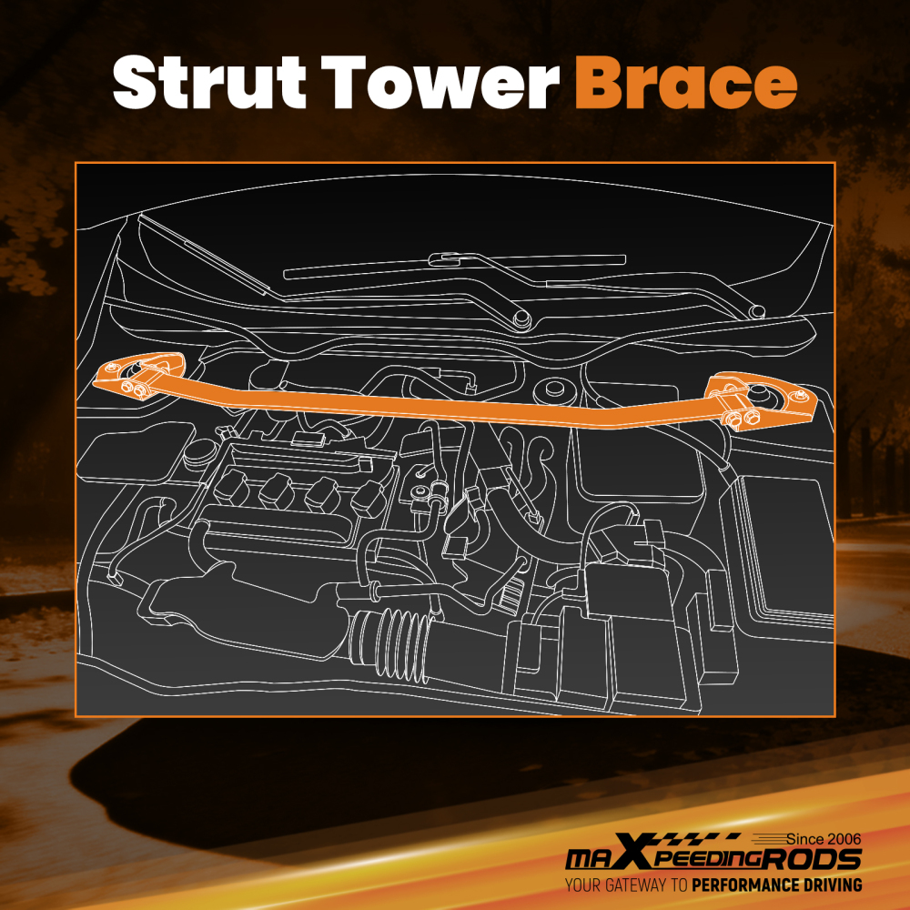 Front Upper Suspension Strut Tower Bar Brace compatible for Mazda 3 Axela BP CX30 2019-2024