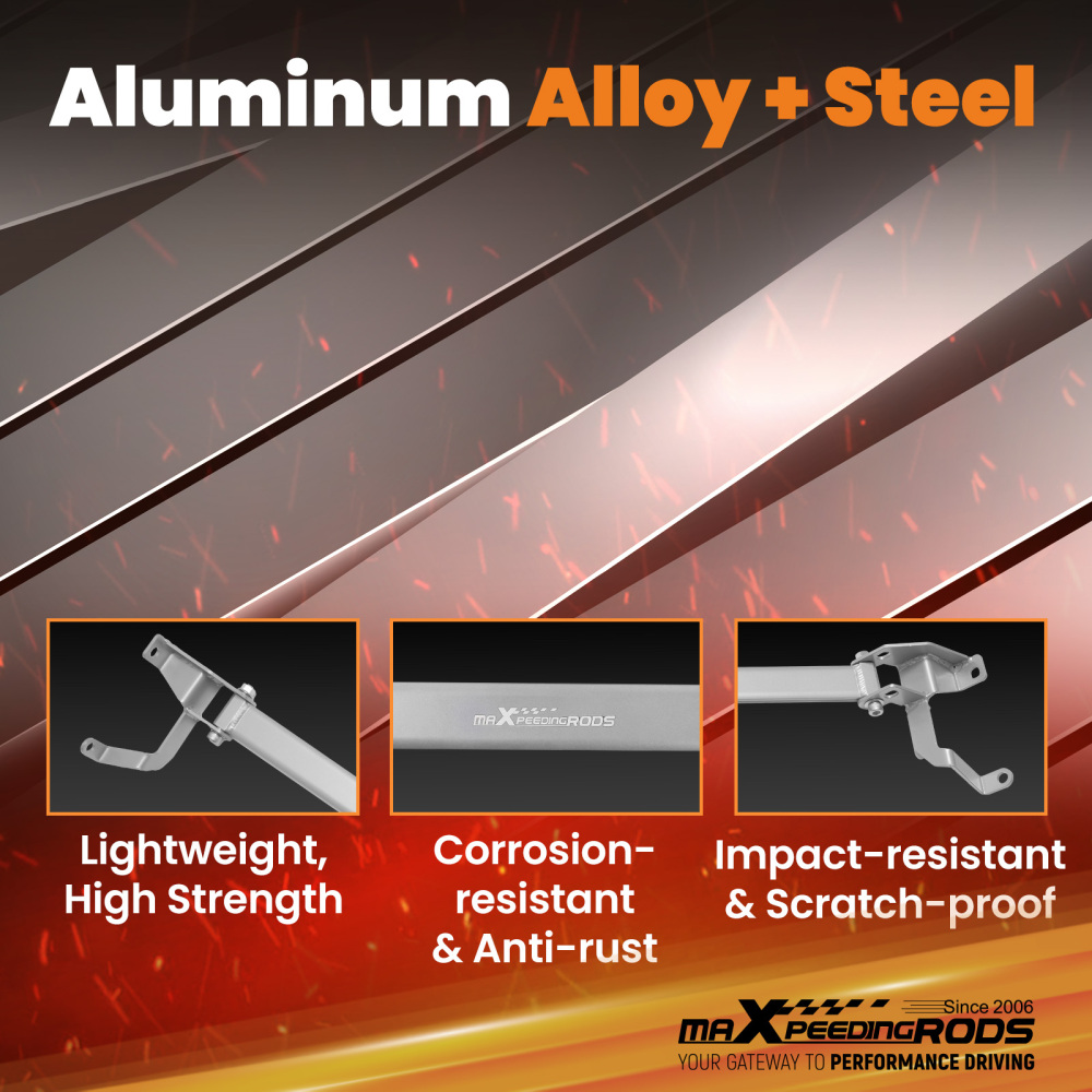 Rear Upper Trunk Strut Bar Tower Brace Support compatible for Subaru BRZ compatible for Scion FR-S 2013+