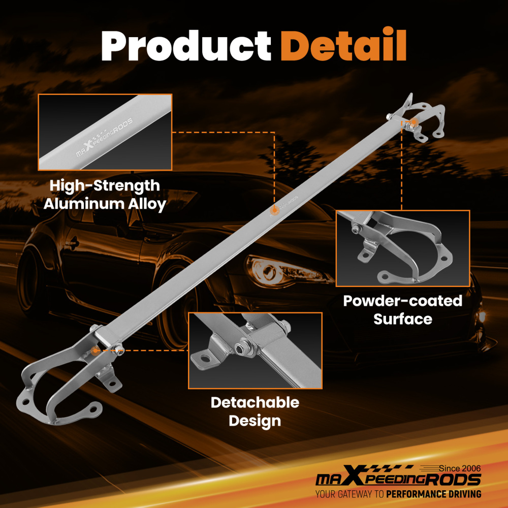 Front Upper Strut Bar Strut Tower Brace compatible for Toyota 86 2017-2019 compatible for Scion FR-S 13-16