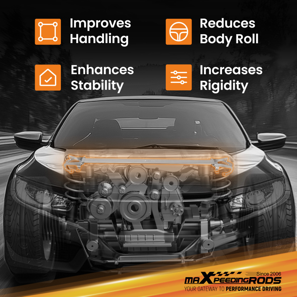 Front Upper Strut Bar Strut Tower Brace compatible for Toyota 86 2017-2019 compatible for Scion FR-S 13-16