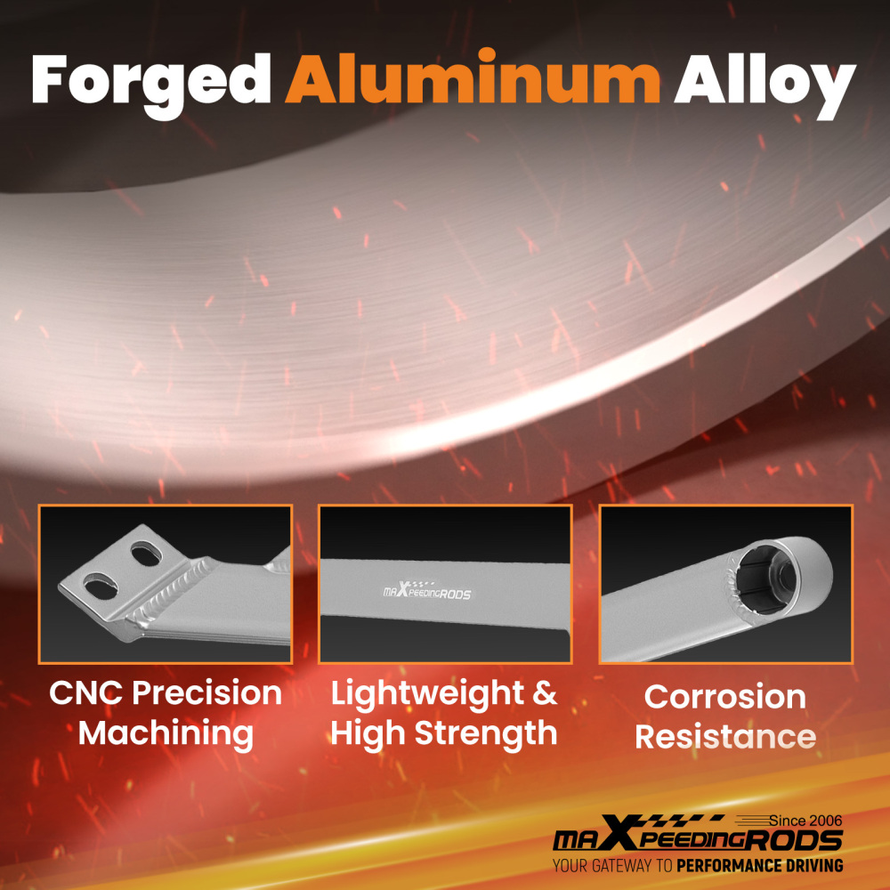 Aluminum Front Lower Brace compatible for Honda Civic 2 Door4 Door All Trims 2006-2011