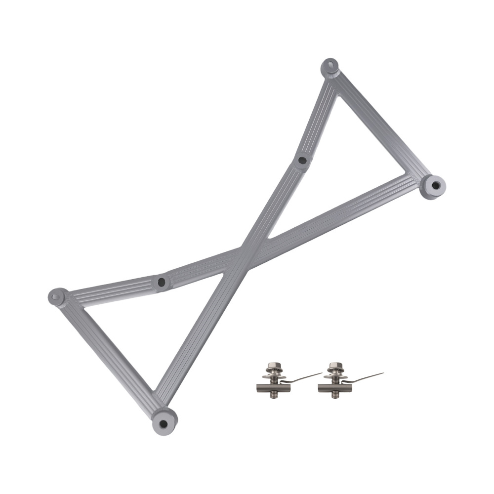 Aluminum Front Lower Bar Member Brace Bar Set compatible for Honda Civic 2/4 Door 2012-2015