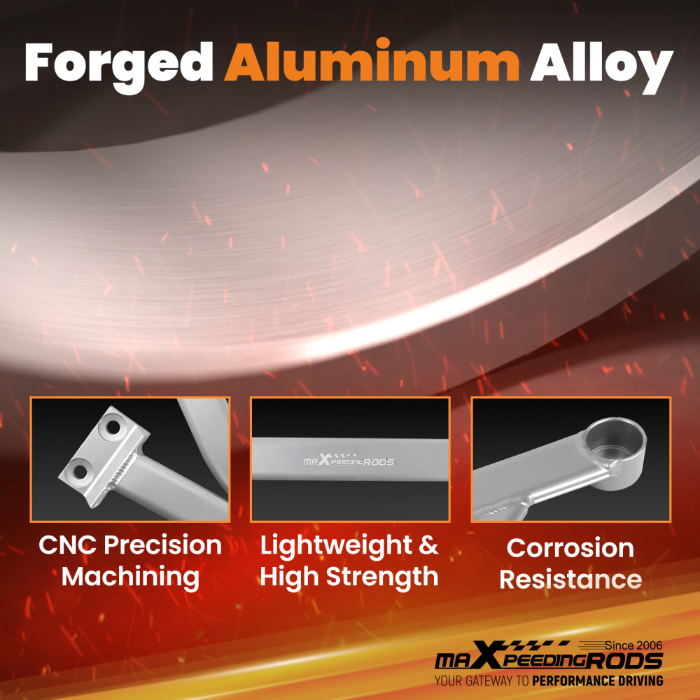 Front Power Member Reinforcement Brace Plate compatible for Honda Civic 10th-Gen 2016-2020