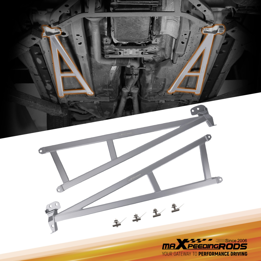 2pc Middle Lower LeftRight Brace ForFord compatible for Mustang L4 2.3TV8 5.0L 15-23