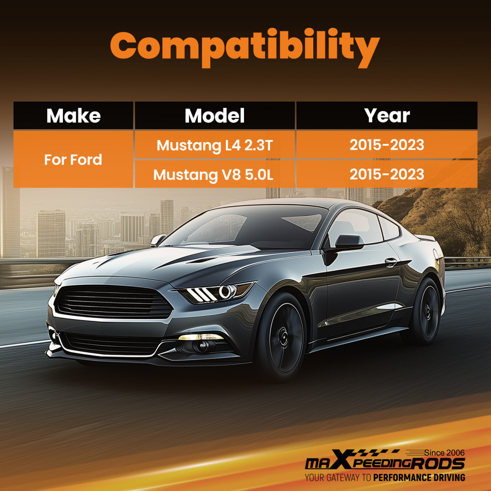 2pc Middle Lower LeftRight Brace ForFord compatible for Mustang L4 2.3TV8 5.0L 15-23