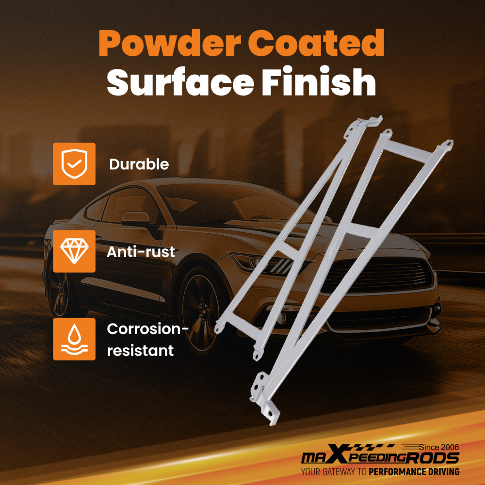 2pc Middle Lower LeftRight Brace ForFord compatible for Mustang L4 2.3TV8 5.0L 15-23