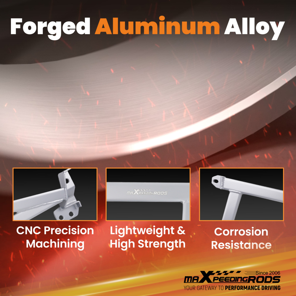 2pc Middle Lower LeftRight Brace ForFord compatible for Mustang L4 2.3TV8 5.0L 15-23