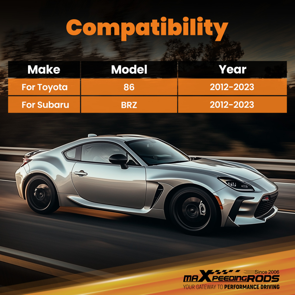 Pair Front Fender Support Bracket compatible for Subaru BRZ 2013-2023 compatible for Scion FR-S 2013-2016