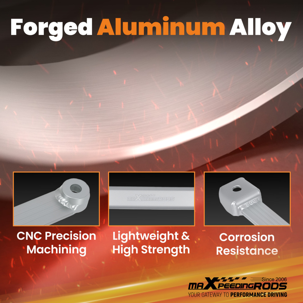 2Pieces Rear Lower LeftRight Bar compatible for Ford Mustang L4 2.3T / V8 5.0L 2015-2023