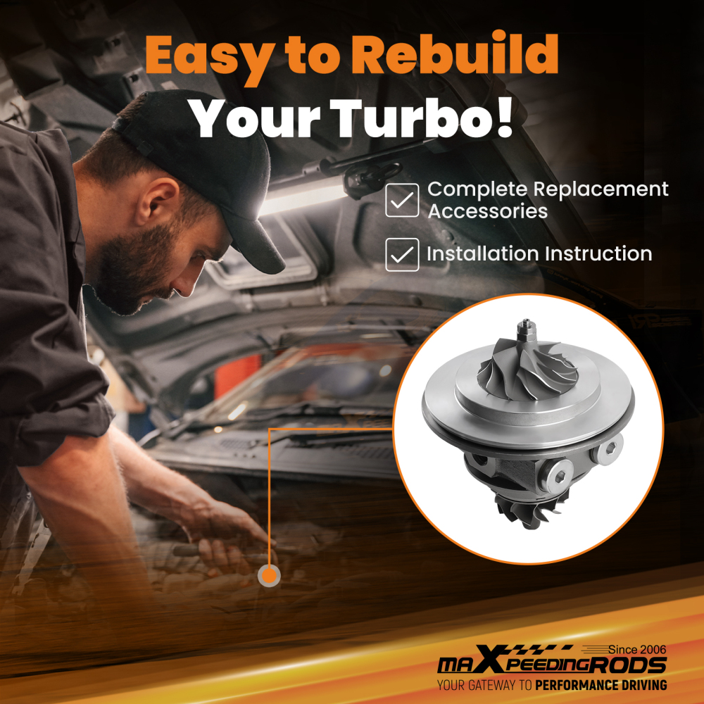 K03 CHRA turbo cartouche compatible pour VW Golf V / Compatible pour Golf VI 1.4 TSI BLG BMY BWK 53039700150