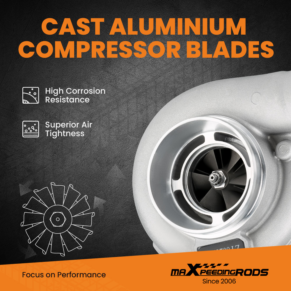 UNIVERSALE TURBO TURBOLADER GT3076 GT3037 TURBINA compatibile per AUDI / VW / OPEL 500BHP