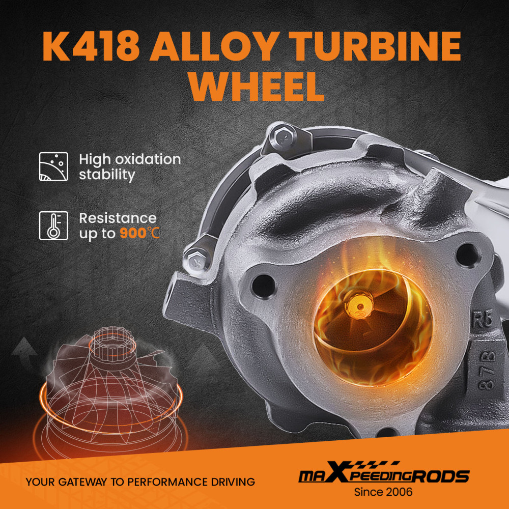 Turbocompresor Turbine KB4T compatible para Mitsubishi L200 Triton 2.5 4D56 123kW VAD20022