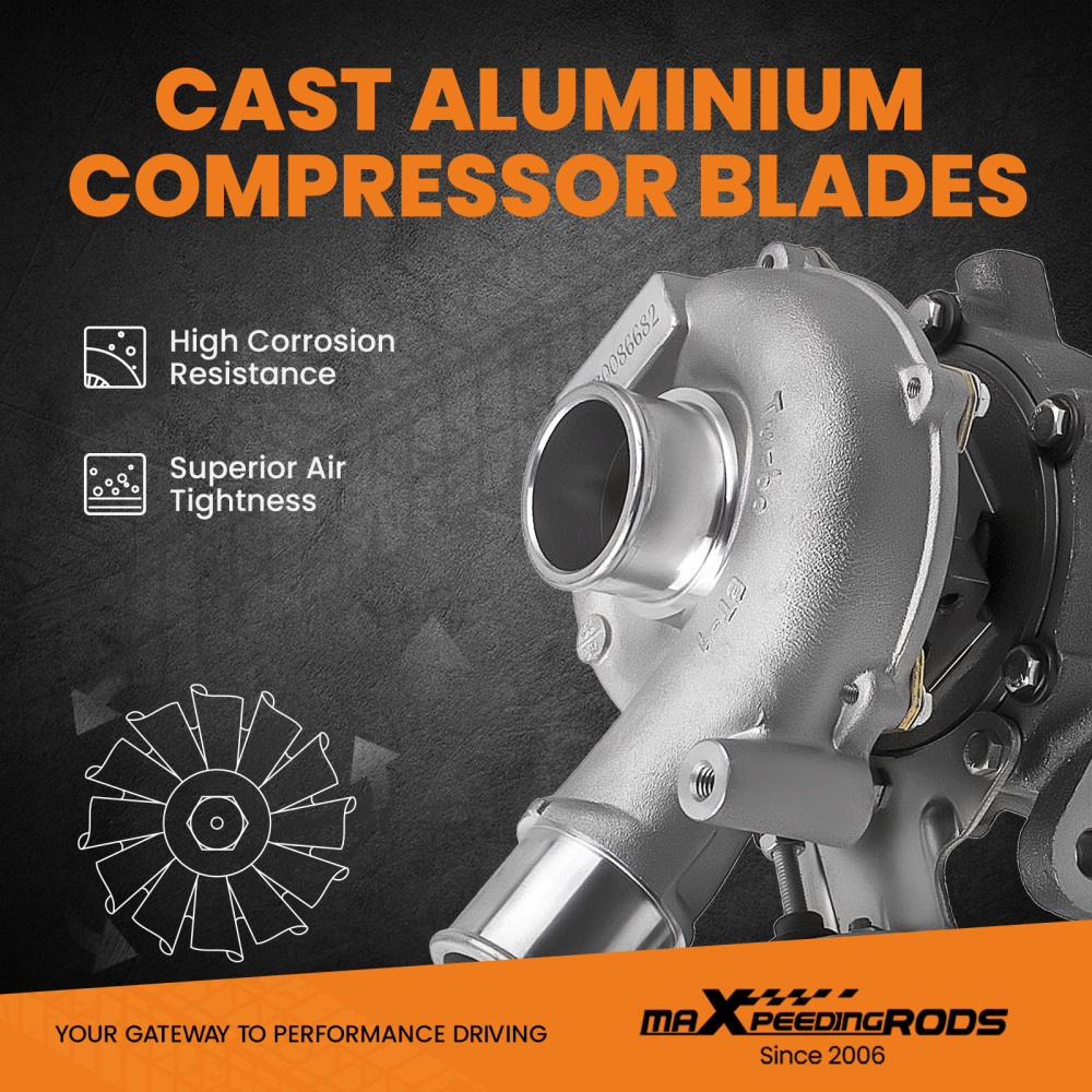 Turbocompresor Turbine KB4T compatible para Mitsubishi L200 Triton 2.5 4D56 123kW VAD20022