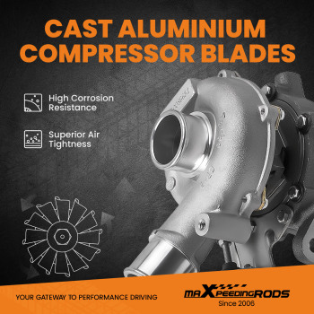 Turbocompresor Turbine KB4T compatible para Mitsubishi L200 Triton 2.5 4D56 123kW VAD20022