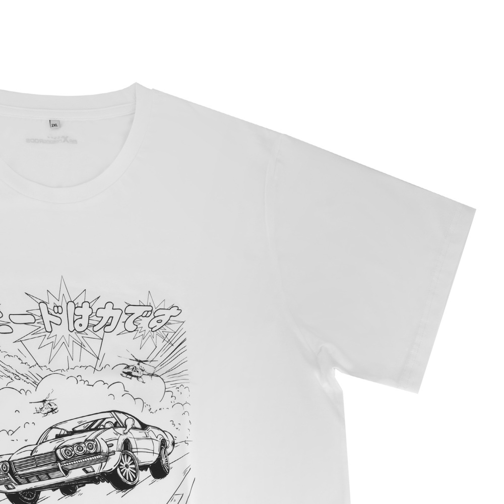 Vintage Cars Palm Trees Graphic T-Shirt for Car Culture Enthusiasts Breathable, Size 2XL