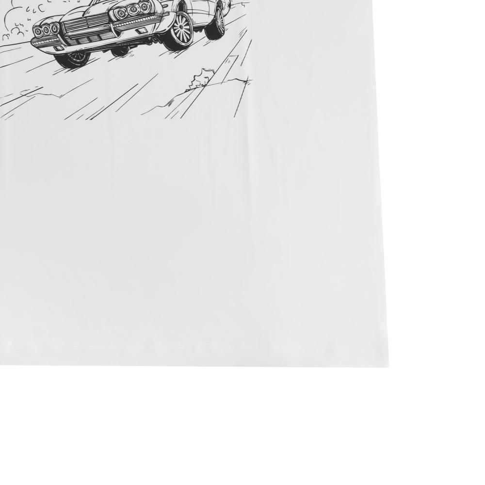 Vintage Cars Palm Trees Graphic T-Shirt for Car Culture Enthusiasts Breathable, Size L