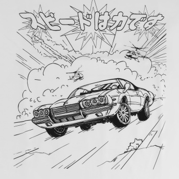 Vintage Cars Palm Trees Graphic T-Shirt for Car Culture Enthusiasts Breathable,Size M