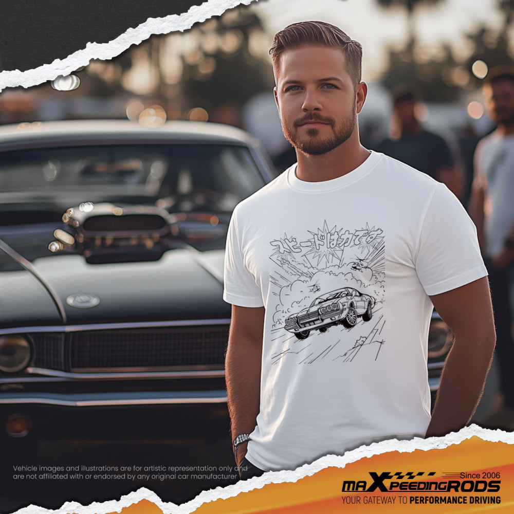 Vintage CarPalm Trees Graphic T-Shirt for Car Culture Enthusiasts Breathable