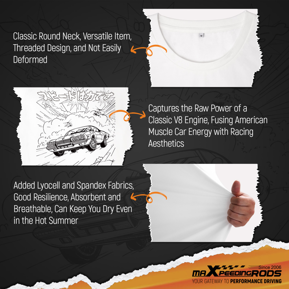 Vintage CarPalm Trees Graphic T-Shirt for Car Culture Enthusiasts Breathable