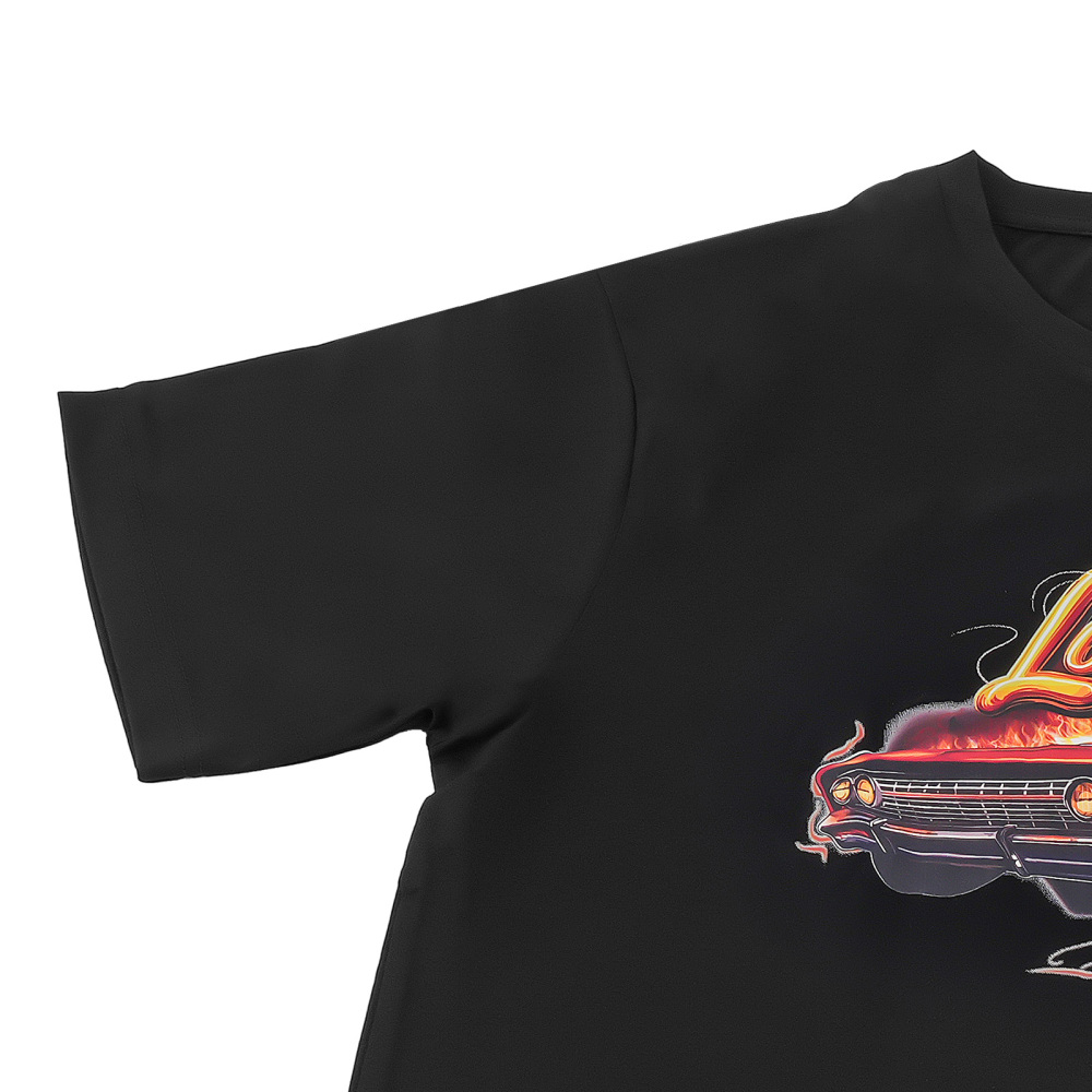 1x Car Culture T-Shirt for Men-Car Enthusiasts Crew Neck Cool Graphic T-Shirt, Size L