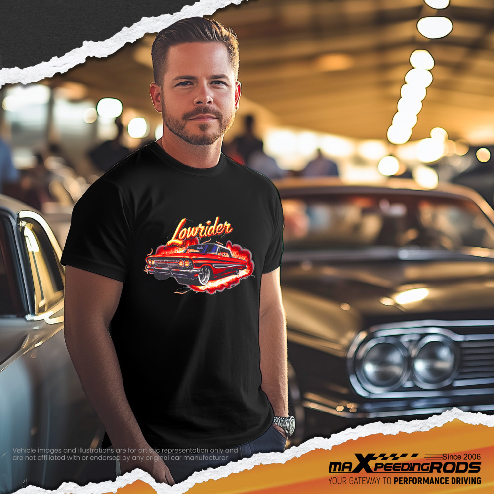 1x Car Culture T-Shirt for Men-Car Enthusiasts Crew Neck Cool Graphic T-Shirt