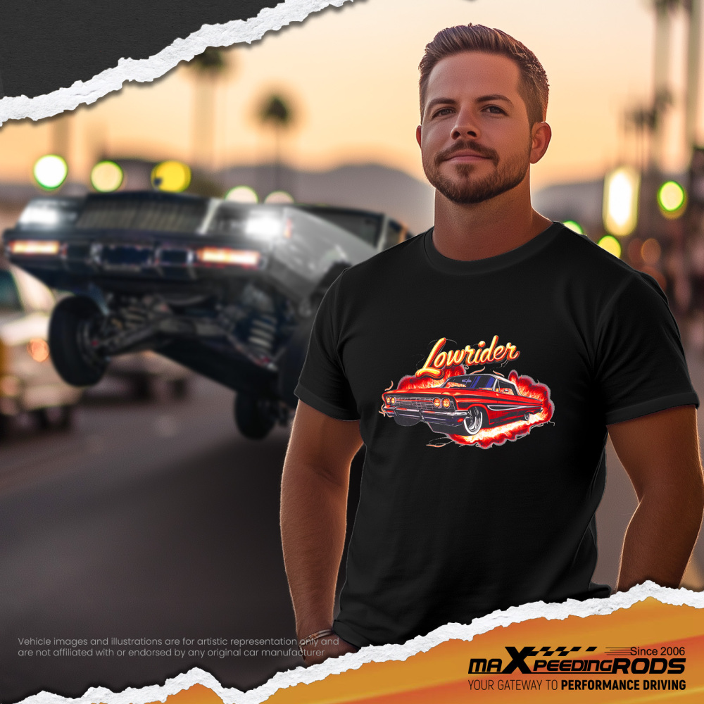 1x Car Culture T-Shirt for Men-Car Enthusiasts Crew Neck Cool Graphic T-Shirt