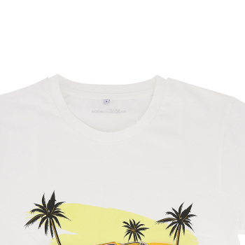 Beach Scene Lowrider Jumping Car Art Men's T-Shirt Breathable Oversized Streetwear Top, Size S