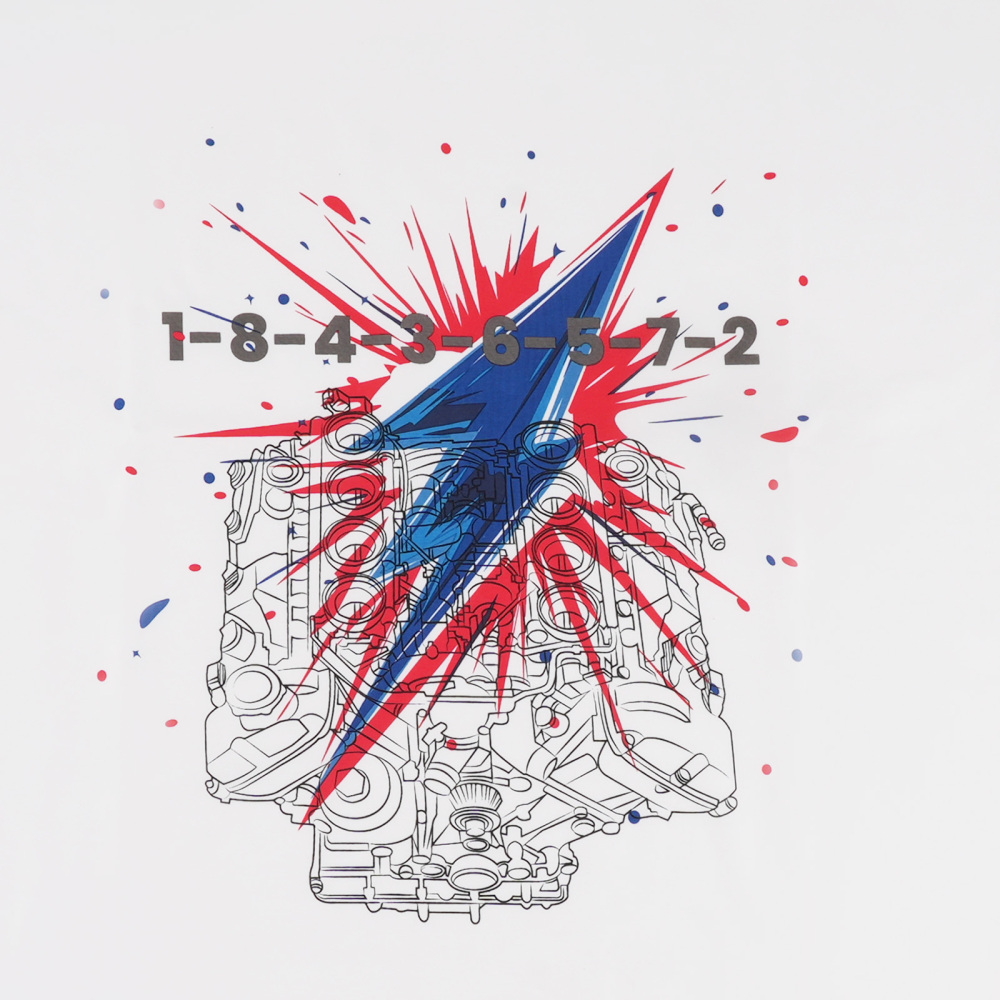 V8 Engine Graphic T-Shirt For Car Enthusiasts Gearheads V8 Engine Cool T-Shirt,Size M