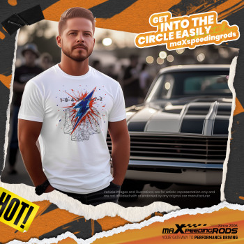 V8 Engine Graphic T-Shirt For Car EnthusiastsGearheads V8 Engine Cool T-Shirt