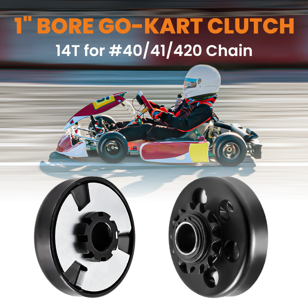 For Go Kart compatible for Mini Bike 1x Centrifugal Clutch 1 inch Bore 25.4mm 14T 40/41/420 Chain 