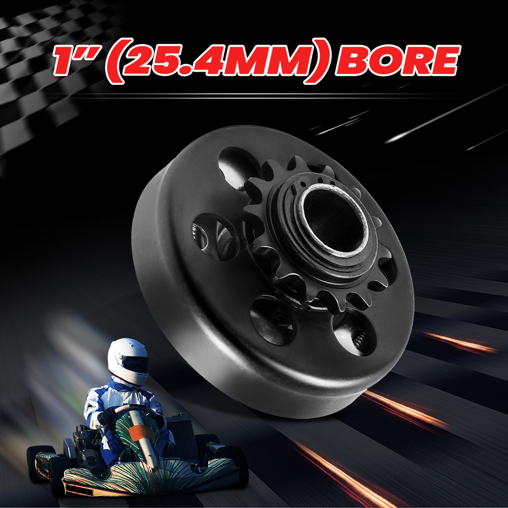 For Go Kart compatible for Mini Bike 1x Centrifugal Clutch 1 inch Bore 25.4mm 14T 40/41/420 Chain 