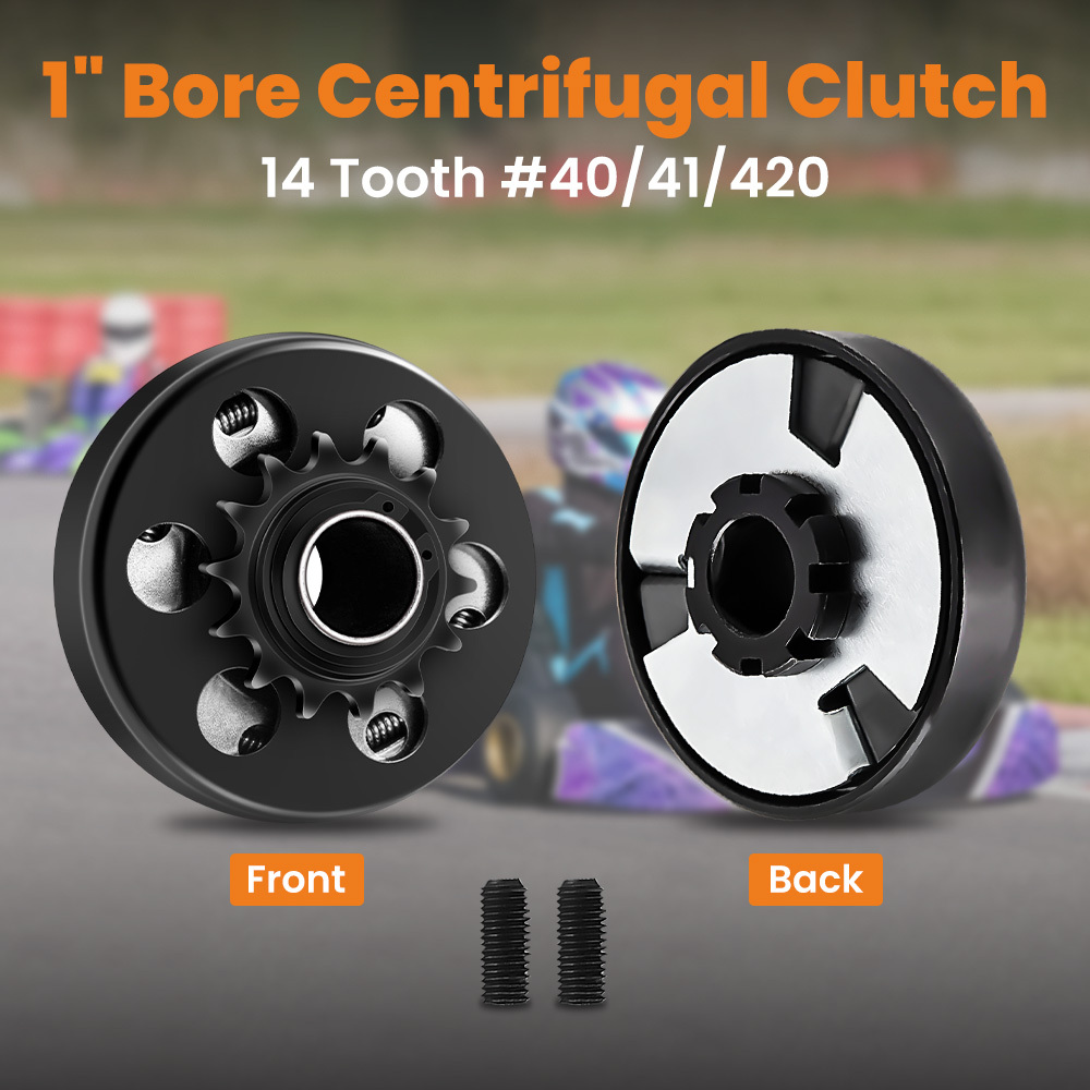 For Go Kart compatible for Mini Bike 1x Centrifugal Clutch 1 inch Bore 25.4mm 14T 40/41/420 Chain 