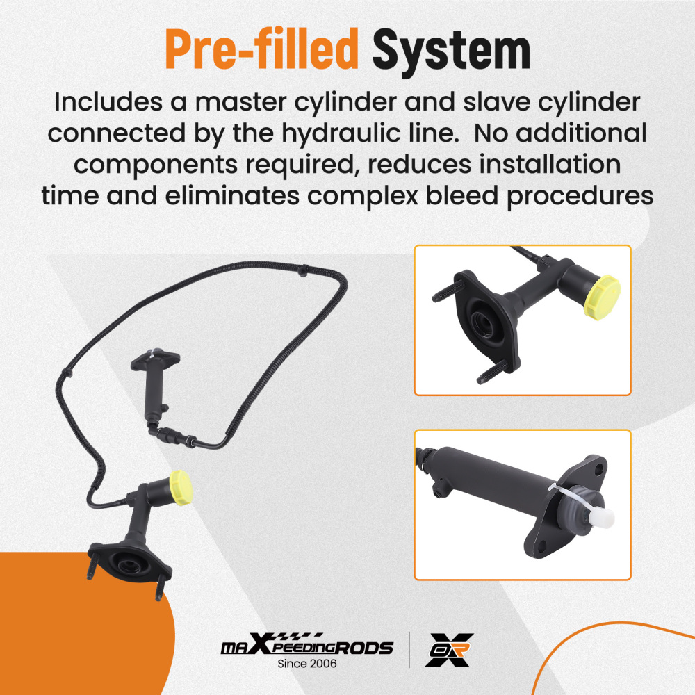 Clutch Master and Slave Cylinder Assembly compatible for Dodge Ram 2500 3500 2005-2014