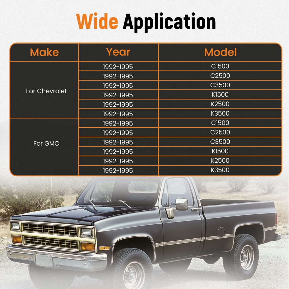 Clutch Line Slave Master Kit compatible for Chevrolet/GMC C1500 C2500 C3500 12385527 92-95