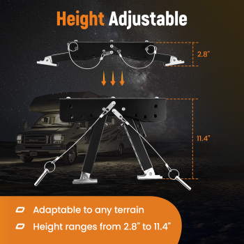 RV Step Stabilizer Kit Adjustable Stand for Travel Trailers Motorhomes
