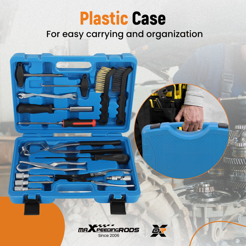 15pc Brake Drum Disc Brake Installing Removing Cleaning Brush ToolUniversal