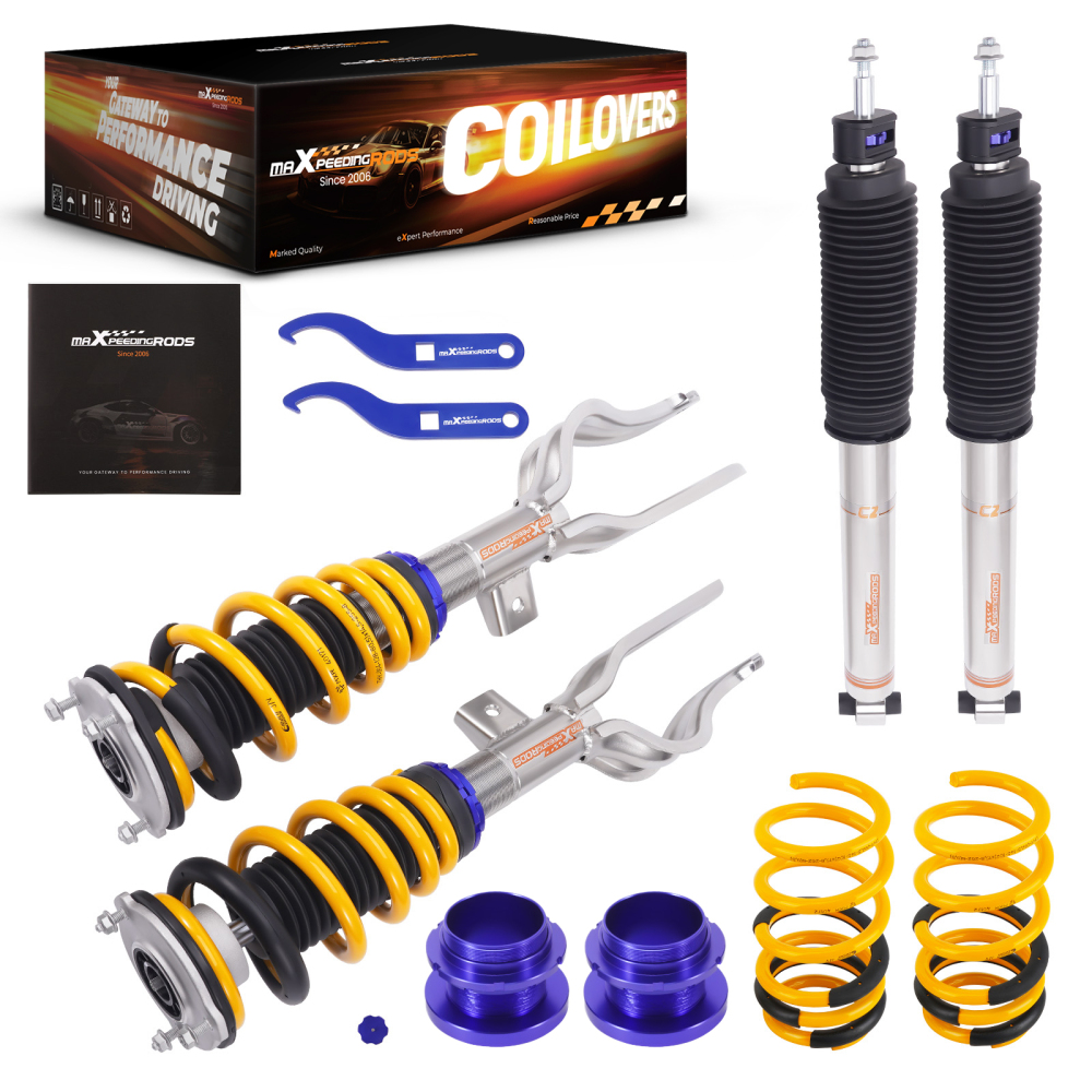 24 Way Damper Coilovers Strut Kit w/ EIBACH Springs compatible for Tesla model 3 2017+ AWD