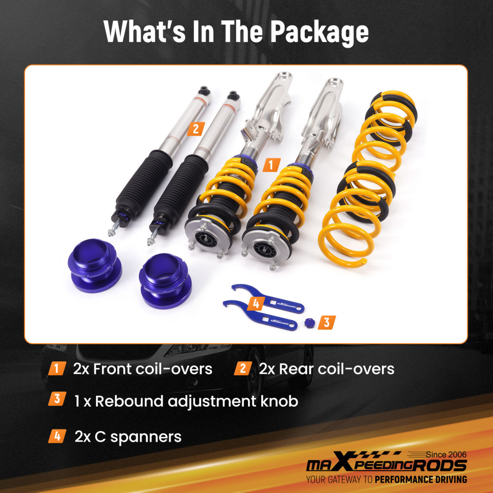 Comfort Coilovers Struts Kit w/ Eibach Springs compatible for Tesla model Y AWD 2020-2025