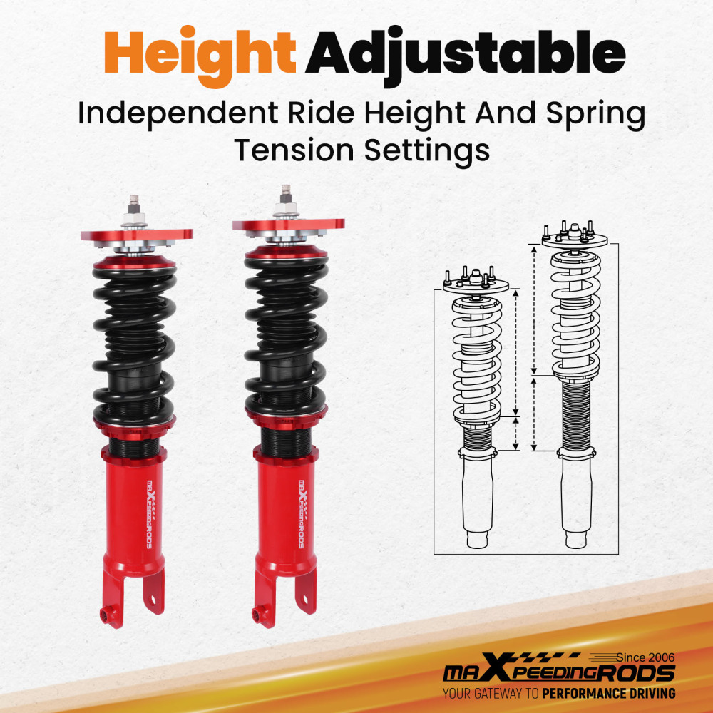 Rear Coilovers compatible for Nissan 350Z Z33 Skyline Coupe 2003-2008 compatible for Infiniti G35